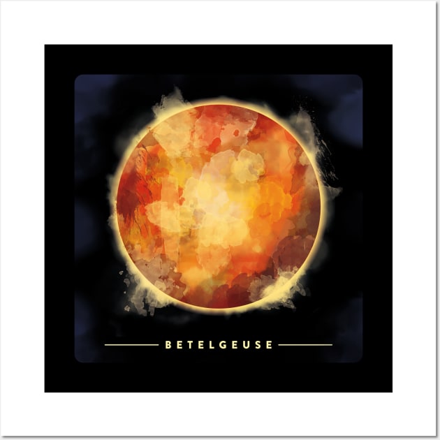 Betelgeuse star watercolor Wall Art by WildMeART